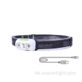 Neues Super kleines Lichtgewicht XPE 3W 250LUMENS Helles Scheinwerfer LED USB -Wiederaufladbar zum Laufen, Wandern, Camping und Radfahren